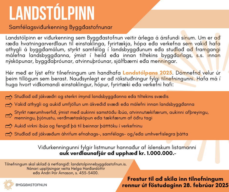 Landsstólpinn 2025 - Opið fyrir tilnefningar