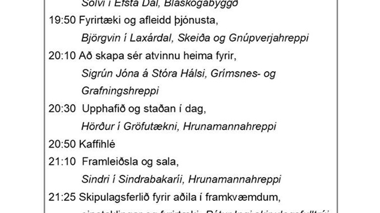 Atvinnumálaþing Uppsveitanna 21. mars